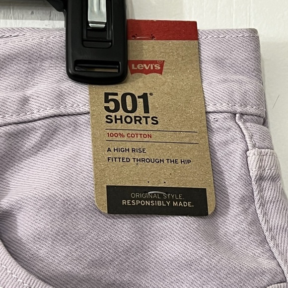 Levi’s 501 Originals Jeans Shorts Washed Lilac - Picture 8 of 12